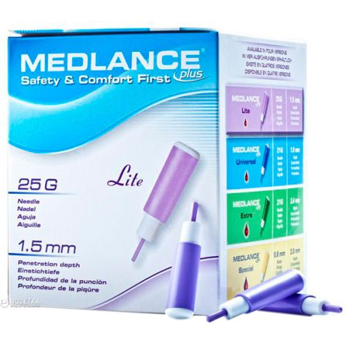 Ланцет Medlance plus Lite 25G, глибина проникнення 1,5 мм, фіолетовий, 1 шт. в місті Канів : ціни, характеристика.  - фото №1 Ланцет Medlance plus Lite 25G, глибина проникнення 1,5 мм, фіолетовий, 1 шт. в місті Канів : ціни, характеристика.