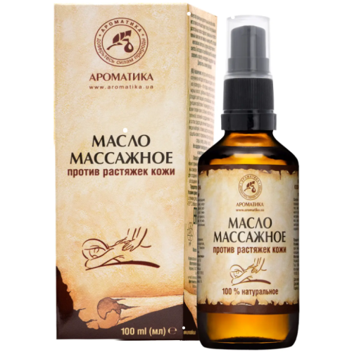 Масло массажное Ароматика против растяжек кожи 100 мл в городе Вышгород : цены, характеристики.  - фото №1 Масло массажное Ароматика против растяжек кожи 100 мл в городе Вышгород : цены, характеристики.