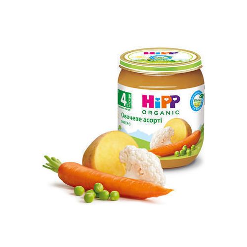 Пюре Hipp 4013 овочеве асорті (з 4 місяців) 125 г в місті Глобине : ціни, характеристика.  - фото №1 Пюре Hipp 4013 овочеве асорті (з 4 місяців) 125 г в місті Глобине : ціни, характеристика.