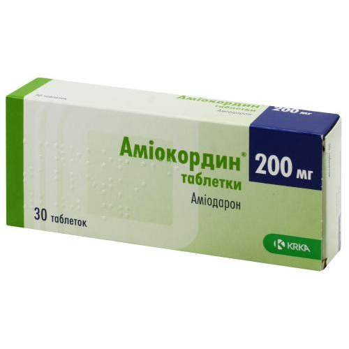 Аміокордин 200 мг таблетки №30  в Дніпрі : ціни, характеристика.  - фото №1 Аміокордин 200 мг таблетки №30  в Дніпрі : ціни, характеристика.