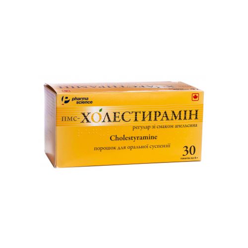 Пмс-Холестирамин Регуляр З Смак Апельсину пакети №30  в місті Перещепине : ціни, характеристика.  - фото №1 Пмс-Холестирамин Регуляр З Смак Апельсину пакети №30  в місті Перещепине : ціни, характеристика.