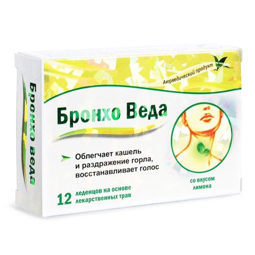 Бронхо Веда льодяники, зі смаком лимону №12 в місті Софіївка : ціни, характеристика.  - фото №1 Бронхо Веда льодяники, зі смаком лимону №12 в місті Софіївка : ціни, характеристика.