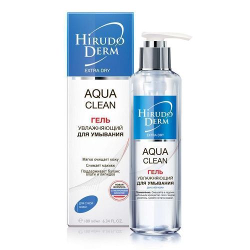 Гель 'Hirudo Derm Extra-Dry' Aqua Clean зволожуючий для обличчя 180 мл в місті Чернігів : ціни, характеристика.  - фото №1 Гель 'Hirudo Derm Extra-Dry' Aqua Clean зволожуючий для обличчя 180 мл в місті Чернігів : ціни, характеристика.
