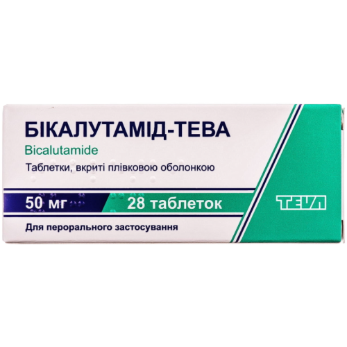 Бікалутамід-Тева 50 мг таблетки №28  в місті Вінниця : ціни, характеристика.  - фото №1 Бікалутамід-Тева 50 мг таблетки №28  в місті Вінниця : ціни, характеристика.