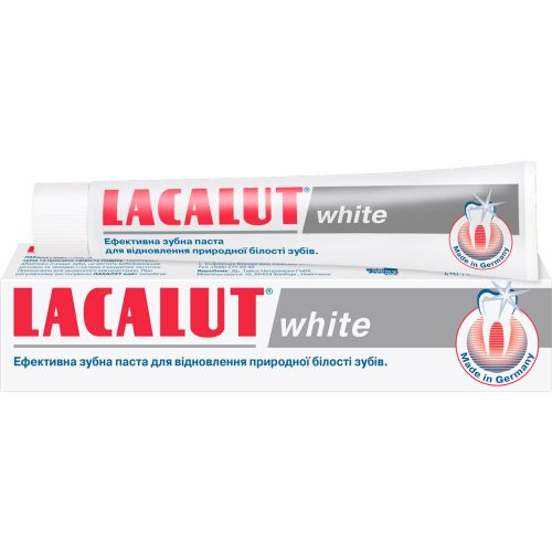 Зубна паста Lacalut (Лакалут) Вайт 75 мл купити - фото №1 Зубна паста Lacalut (Лакалут) Вайт 75 мл купити