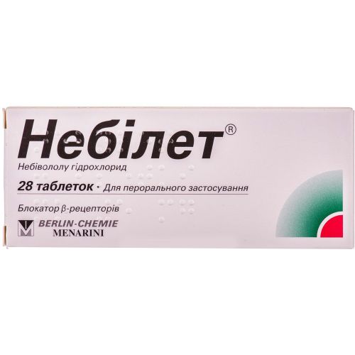 Небілет 5 мг таблетки №28  в місті Первомайськ : ціни, характеристика.  - фото №1 Небілет 5 мг таблетки №28  в місті Первомайськ : ціни, характеристика.