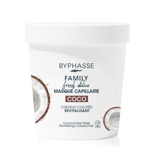 Маска Byphasse (Біфас) Family Fresh Delice для фарбованого волосся з кокосом 250 мл в місті Глобине : ціни, характеристика.  - фото №1 Маска Byphasse (Біфас) Family Fresh Delice для фарбованого волосся з кокосом 250 мл в місті Глобине : ціни, характеристика.