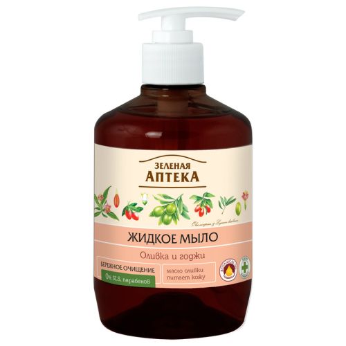Мило рідке Зелена Аптека Оливка та ягоди Годжі 460 мл в місті Первомайськ : ціни, характеристика.  - фото №1 Мило рідке Зелена Аптека Оливка та ягоди Годжі 460 мл в місті Первомайськ : ціни, характеристика.