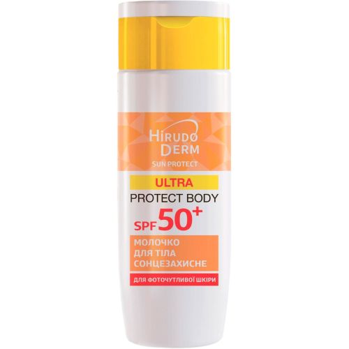Солнцезащитное молочко Hirudo Derm Sun Protect Ultra Protect для тела SPF 50+, 150 мл в городе Одесса : цены, характеристики.  - фото №1 Солнцезащитное молочко Hirudo Derm Sun Protect Ultra Protect для тела SPF 50+, 150 мл в городе Одесса : цены, характеристики.