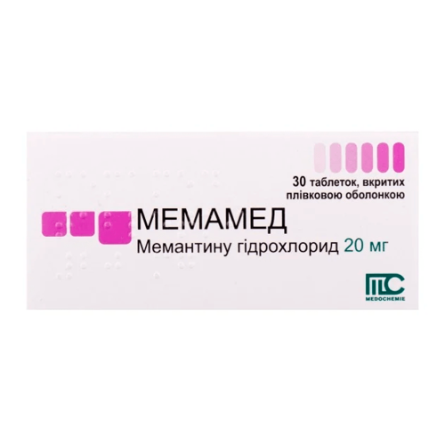 Мемамед 20 мг таблетки №30 в місті Глобине : ціни, характеристика.  - фото №1 Мемамед 20 мг таблетки №30 в місті Глобине : ціни, характеристика.