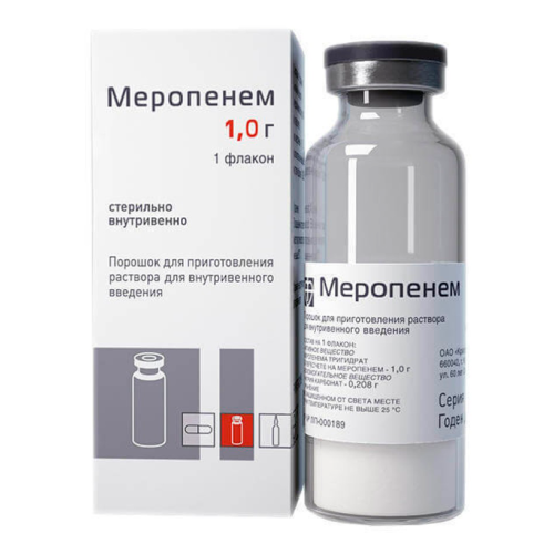 Меропенем 1 г порошок для розчину для ін'єкцій №10 в місті Софіївка : ціни, характеристика.  - фото №1 Меропенем 1 г порошок для розчину для ін'єкцій №10 в місті Софіївка : ціни, характеристика.