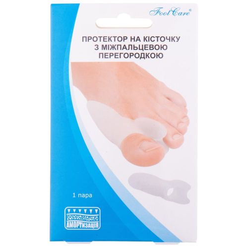 Протектор на кісточку Foot Care з міжпальцевою перегородкою, гелевий, р.S (GB-02) в місті Рахів : ціни, характеристика.  - фото №1 Протектор на кісточку Foot Care з міжпальцевою перегородкою, гелевий, р.S (GB-02) в місті Рахів : ціни, характеристика.