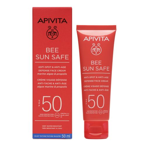 Крем Apivita (Апівіта) Bee Sun Safe сонцезахисний для обличчя проти пігментних плям і захист від старіння SPF50 50 мл в місті Богородчани : ціни, характеристика.  - фото №1 Крем Apivita (Апівіта) Bee Sun Safe сонцезахисний для обличчя проти пігментних плям і захист від старіння SPF50 50 мл в місті Богородчани : ціни, характеристика.