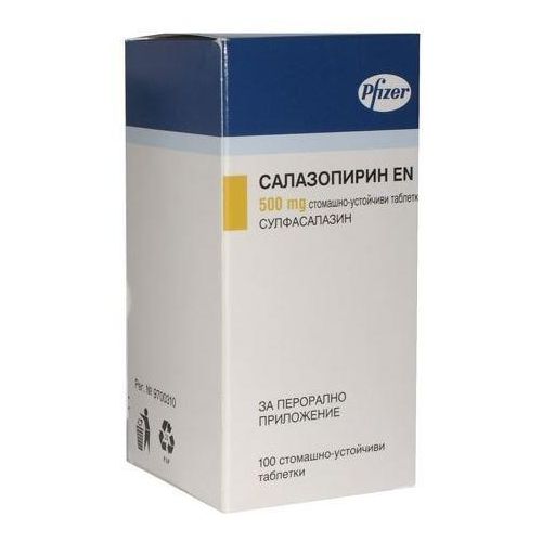 Салазопірин-EN 500 мг таблетки №100 в місті Глобине : ціни, характеристика.  - фото №1 Салазопірин-EN 500 мг таблетки №100 в місті Глобине : ціни, характеристика.