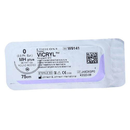 Вікрил 0 колюча голка 35 мм 75 см W9141 в інтернет-аптеці - фото №1 Вікрил 0 колюча голка 35 мм 75 см W9141 в інтернет-аптеці