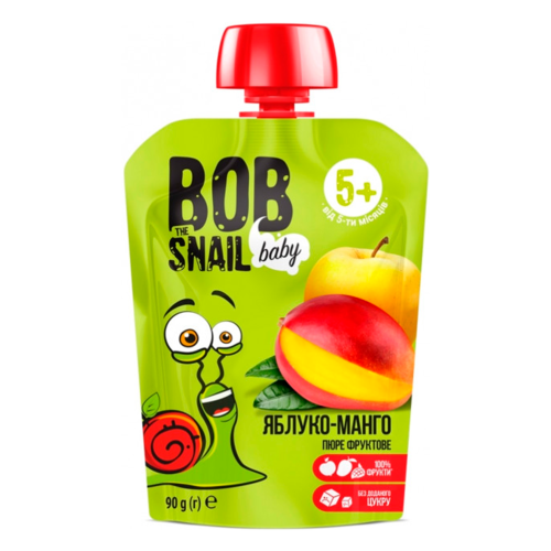 Пюре фруктове Bob Snail (Равлик Боб) яблуко-манго 90 г в місті Одеса : ціни, характеристика.  - фото №1 Пюре фруктове Bob Snail (Равлик Боб) яблуко-манго 90 г в місті Одеса : ціни, характеристика.