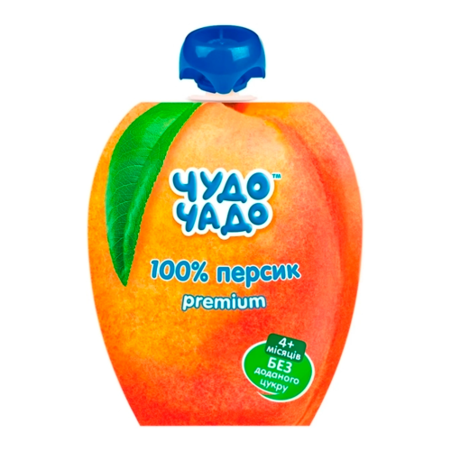 Пюре Чудо-Чадо персик без цукру пауч 90 г в місті Одеса : ціни, характеристика.  - фото №1 Пюре Чудо-Чадо персик без цукру пауч 90 г в місті Одеса : ціни, характеристика.
