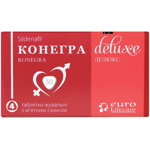 Конегра Делюкс 50 мг таблетки жевательные №4 в городе Софиевка : цены, характеристики.  - фото №1 Конегра Делюкс 50 мг таблетки жевательные №4 в городе Софиевка : цены, характеристики.