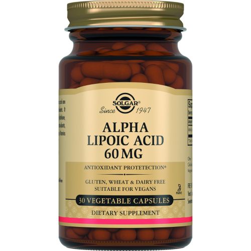 Solgar (Солгар) Alpha Lipoic Acid (Альфа-ліпоєва кислота) 60 мг капсули №30 в місті Одеса : ціни, характеристика.  - фото №1 Solgar (Солгар) Alpha Lipoic Acid (Альфа-ліпоєва кислота) 60 мг капсули №30 в місті Одеса : ціни, характеристика.
