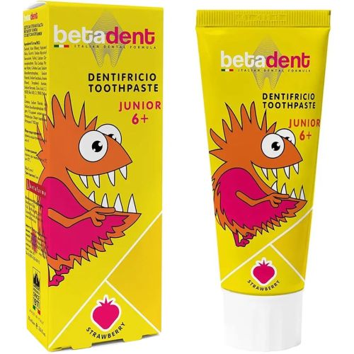Зубна паста Betadent Junior Strawberry (6+ років) 75 мл в Дніпрі : ціни, характеристика.  - фото №1 Зубна паста Betadent Junior Strawberry (6+ років) 75 мл в Дніпрі : ціни, характеристика.