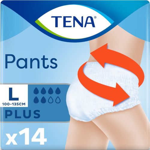 Подгузники-трусики для взрослых Tena Pants Plus урологические р.L №14 ADD - фото №1 Подгузники-трусики для взрослых Tena Pants Plus урологические р.L №14 ADD