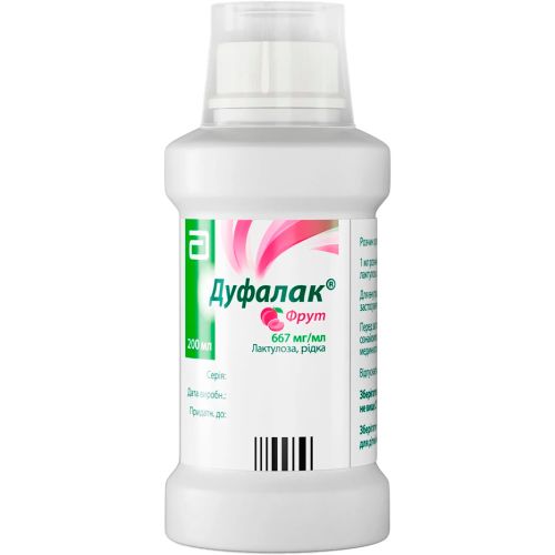 Дуфалак Фрут 667 мг/мл раствор оральный  200 мл в городе Вышгород : цены, характеристики.  - фото №1 Дуфалак Фрут 667 мг/мл раствор оральный  200 мл в городе Вышгород : цены, характеристики.