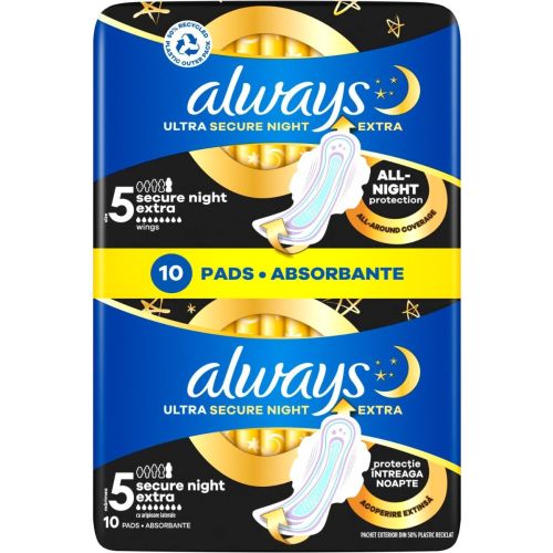 Прокладки гігієнічні Always Ultra Secure Night, 7 крапель, р.5 №10 в Києві : ціни, характеристика.  - фото №1 Прокладки гігієнічні Always Ultra Secure Night, 7 крапель, р.5 №10 в Києві : ціни, характеристика.