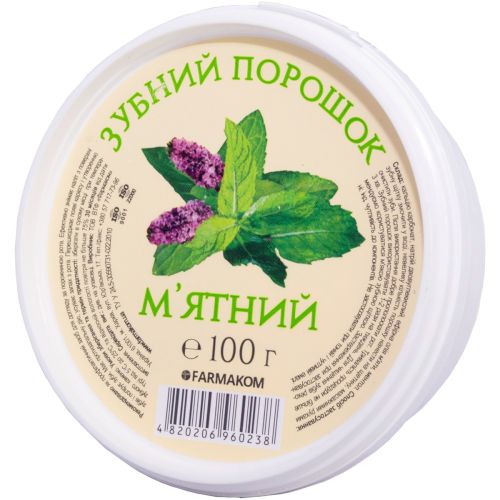 Зубний порошок М'ятний, 100 г в місті Глобине : ціни, характеристика.  - фото №1 Зубний порошок М'ятний, 100 г в місті Глобине : ціни, характеристика.