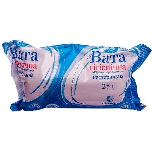 Вата нестерильна ролик 25 г ціна - фото №1 Вата нестерильна ролик 25 г ціна