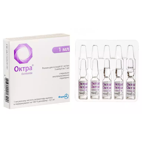 Октра 0,1 мг/мл раствор для инъекций ампулы 1 мл №5 в городе Кривой Рог : цены, характеристики.  - фото №1 Октра 0,1 мг/мл раствор для инъекций ампулы 1 мл №5 в городе Кривой Рог : цены, характеристики.