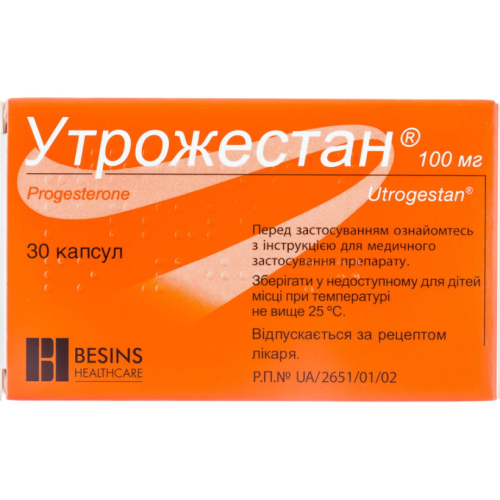 Утрожестан 100 мг капсулы №30 в городе Вышгород : цены, характеристики.  - фото №1 Утрожестан 100 мг капсулы №30 в городе Вышгород : цены, характеристики.