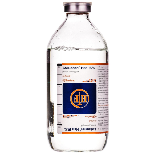 Аминосол НЕО 15% раствор для инфузий 500 мл заказать - фото №1 Аминосол НЕО 15% раствор для инфузий 500 мл заказать