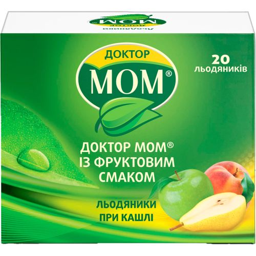 Доктор Мом леденцы при кашле с фруктовым вкусом 20 шт в городе Глобино : цены, характеристики.  - фото №1 Доктор Мом леденцы при кашле с фруктовым вкусом 20 шт в городе Глобино : цены, характеристики.