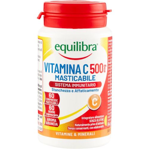 Диетическая добавка Equilibra (Эквилибра) с витамином C 500 мг, жевательные таблетки №60 в городе Белая Церковь : цены, характеристики. - фото №1 Диетическая добавка Equilibra (Эквилибра) с витамином C 500 мг, жевательные таблетки №60 в городе Белая Церковь : цены, характеристики.