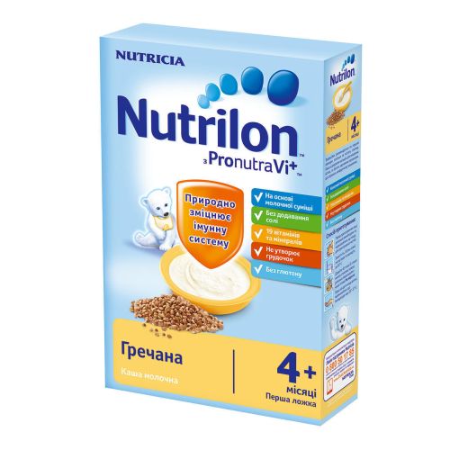 Каша Nutrilon молочна гречана з 6 місяців 225 г недорого - фото №1 Каша Nutrilon молочна гречана з 6 місяців 225 г недорого