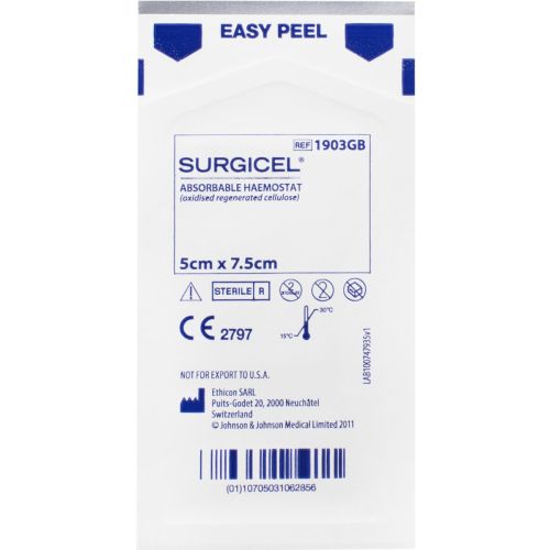 Гемостатичний матеріал Surgicel розсмоктуючий, 5х7,5 см в місті Канів : ціни, характеристика.  - фото №1 Гемостатичний матеріал Surgicel розсмоктуючий, 5х7,5 см в місті Канів : ціни, характеристика.