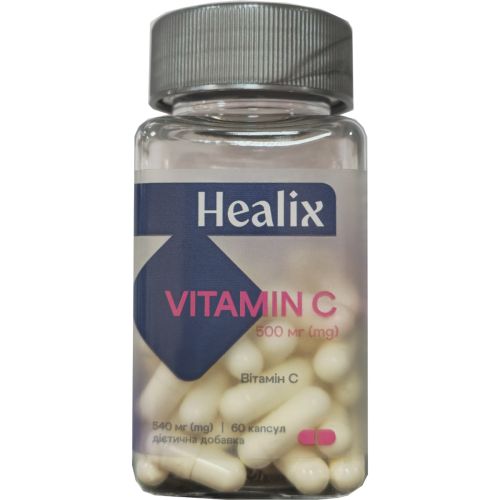 Healix (Хелікс) вітамін C 500 мг капсули №60 в місті Запоріжжя : ціни, характеристика.  - фото №1 Healix (Хелікс) вітамін C 500 мг капсули №60 в місті Запоріжжя : ціни, характеристика.
