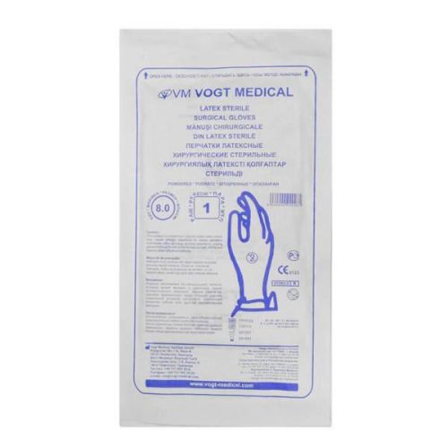 Рукавички Vogt Medical хірургічні стерильні р.8 в місті Канів : ціни, характеристика.  - фото №1 Рукавички Vogt Medical хірургічні стерильні р.8 в місті Канів : ціни, характеристика.