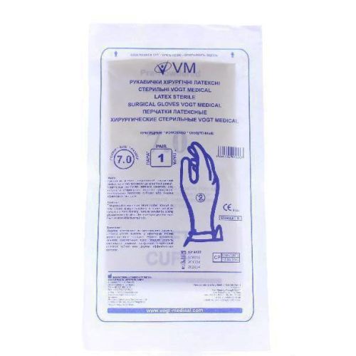 Рукавиці Vogt Medical хірургічні стерильні латексні р. 7 (пара) в місті Канів : ціни, характеристика.  - фото №1 Рукавиці Vogt Medical хірургічні стерильні латексні р. 7 (пара) в місті Канів : ціни, характеристика.