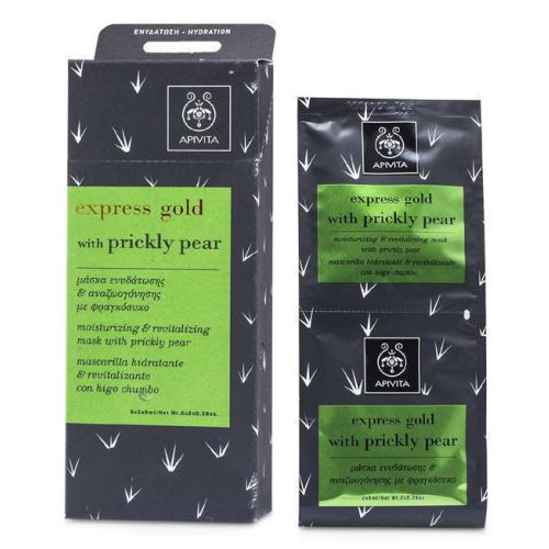 Маска Apivita (Апівіта) Express gold для зволоження/оздоровлення з опунцією 2х8 мл в місті Перещепине : ціни, характеристика.  - фото №1 Маска Apivita (Апівіта) Express gold для зволоження/оздоровлення з опунцією 2х8 мл в місті Перещепине : ціни, характеристика.