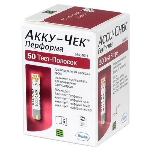 Тест-смужки Accu-Chek Performa №50 в Києві : ціни, характеристика. - фото №1 Тест-смужки Accu-Chek Performa №50 в Києві : ціни, характеристика.