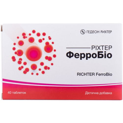 Ріхтер ФерроБіо таблетки №40 в місті Ворзель : ціни, характеристика.  - фото №1 Ріхтер ФерроБіо таблетки №40 в місті Ворзель : ціни, характеристика.