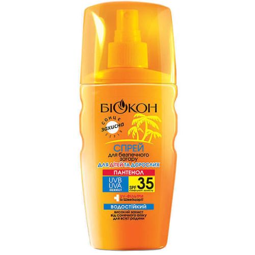 Спрей Біокон для безпечної засмаги для дорослих/дітей SPF35 160 мл в місті Богородчани : ціни, характеристика.  - фото №1 Спрей Біокон для безпечної засмаги для дорослих/дітей SPF35 160 мл в місті Богородчани : ціни, характеристика.