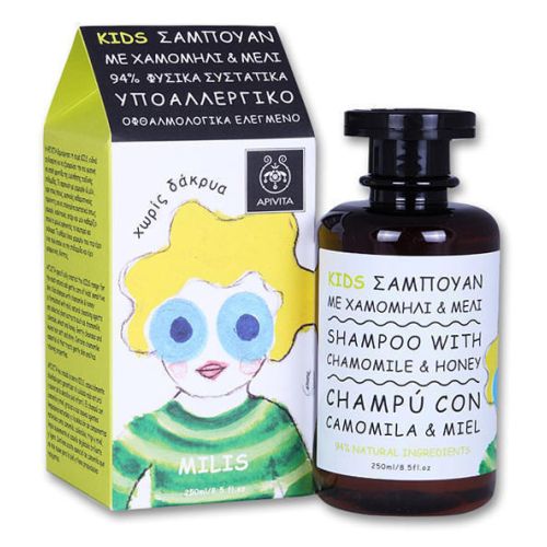 Шампунь Apivita (Апивита) Kids детский с ромашкой и медом 250 мл в городе Перещепино : цены, характеристики.  - фото №1 Шампунь Apivita (Апивита) Kids детский с ромашкой и медом 250 мл в городе Перещепино : цены, характеристики.