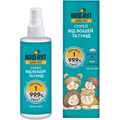 Спрей Wash-Out против вшей и гнид 100 мл фото - фото №1 Спрей Wash-Out против вшей и гнид 100 мл фото