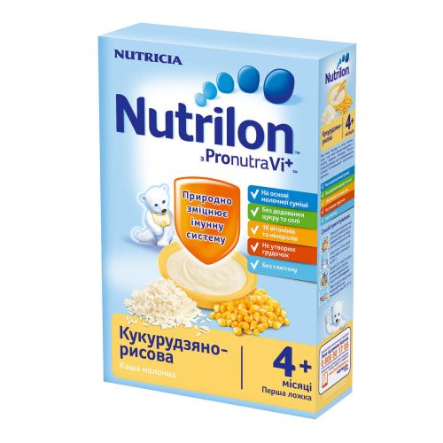 Каша Nutrilon молочна кукурудзяно-рисова з від 4 місяців 225 г в місті Глобине : ціни, характеристика.  - фото №1 Каша Nutrilon молочна кукурудзяно-рисова з від 4 місяців 225 г в місті Глобине : ціни, характеристика.