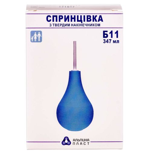 Спринцовка Альпина Б-11 с твердым наконечником 347 мл в городе Канев : цены, характеристики.  - фото №1 Спринцовка Альпина Б-11 с твердым наконечником 347 мл в городе Канев : цены, характеристики.