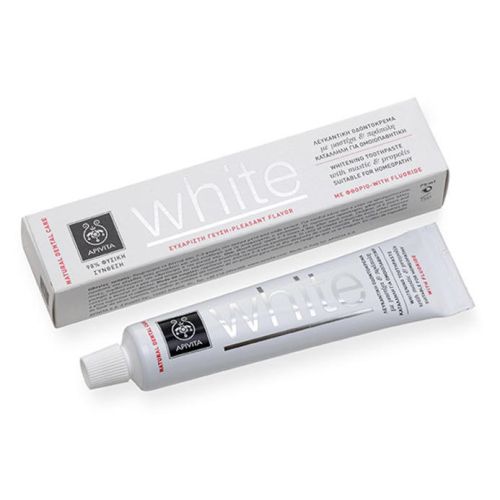 Зубна паста Apivita Відбілювальна з мастикою і прополісом 75 мл в місті Кам'янське : ціни, характеристика. - фото №1 Зубна паста Apivita Відбілювальна з мастикою і прополісом 75 мл в місті Кам'янське : ціни, характеристика.
