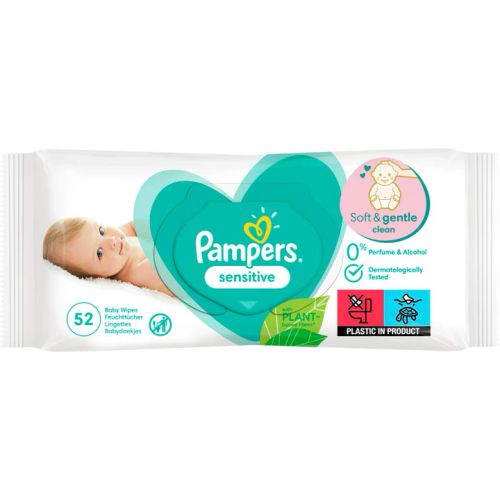 Серветки вологі Pampers Sensitive, 52 шт. в місті Луцьк : ціни, характеристика.  - фото №1 Серветки вологі Pampers Sensitive, 52 шт. в місті Луцьк : ціни, характеристика.