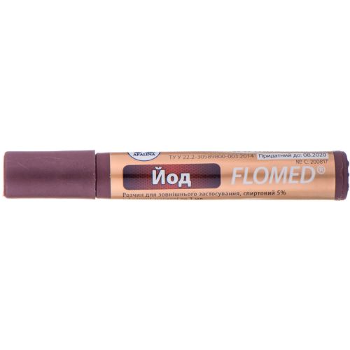 Йод-фломед 5% розчин спиртовий 3 мл в місті Хмельницький : ціни, характеристика.  - фото №1 Йод-фломед 5% розчин спиртовий 3 мл в місті Хмельницький : ціни, характеристика.